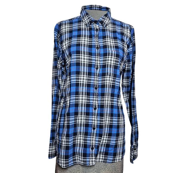 J Crew Cotton Blend Button Down Boy Cut Size 10 - Picture 1 of 4